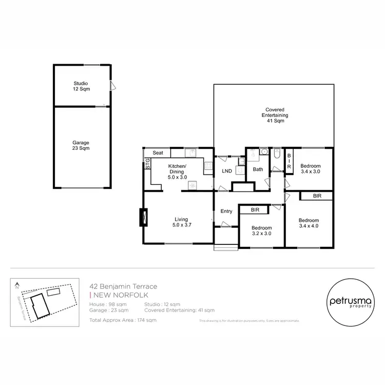 Floorplan of Homely house listing, 42 Benjamin Terace, New Norfolk TAS 7140