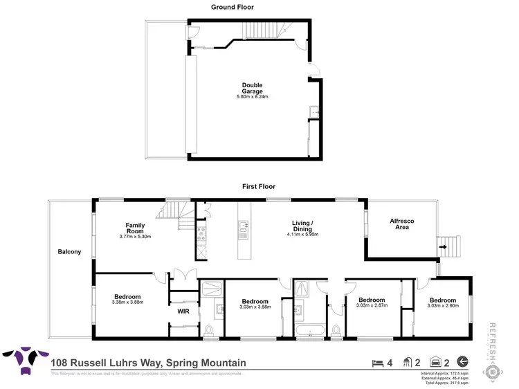 Floorplan of Homely house listing, 108 Russell Luhrs Way, Spring Mountain QLD 4300