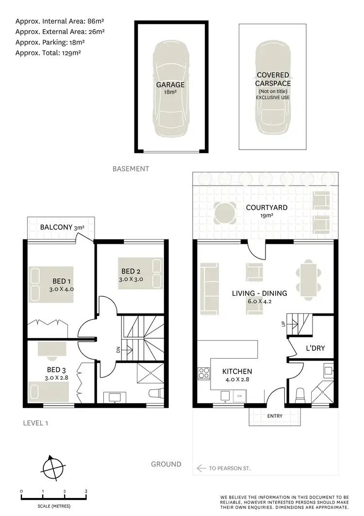 Floorplan of Homely townhouse listing, 2/6 Pearson Street, Gladesville NSW 2111
