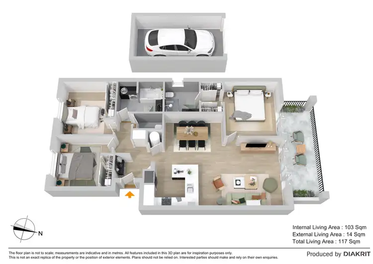 Floorplan of Homely unit listing, 23/11 Taigum Place, Taigum QLD 4018