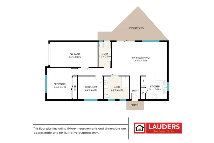 Floorplan of Homely villa listing, 3/7 Casuarina Close, Old Bar NSW 2430