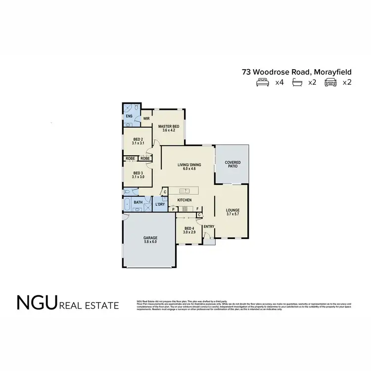 Floorplan of Homely house listing, 73 Woodrose Road, Morayfield QLD 4506