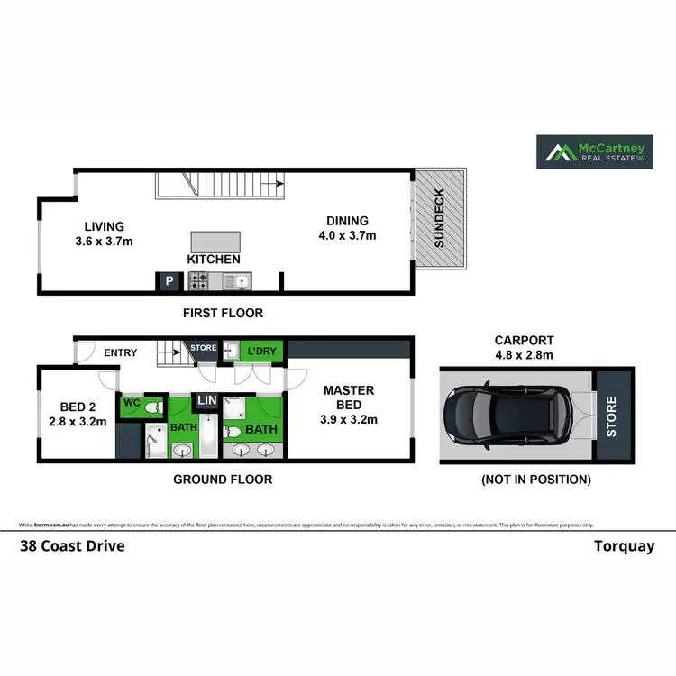 Floorplan of Homely townhouse listing, 38 Coast Drive, Torquay VIC 3228