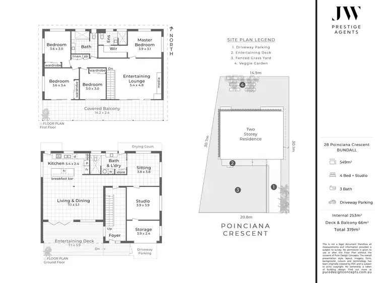 Floorplan of Homely house listing, 28 Poinciana Crescent, Bundall QLD 4217