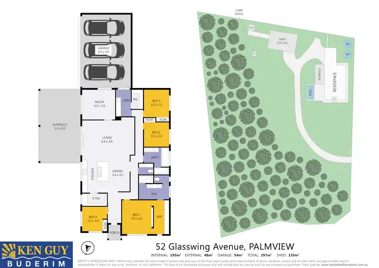 Floorplan of Homely house listing, 52 Glasswing Avenue, Palmview QLD 4553
