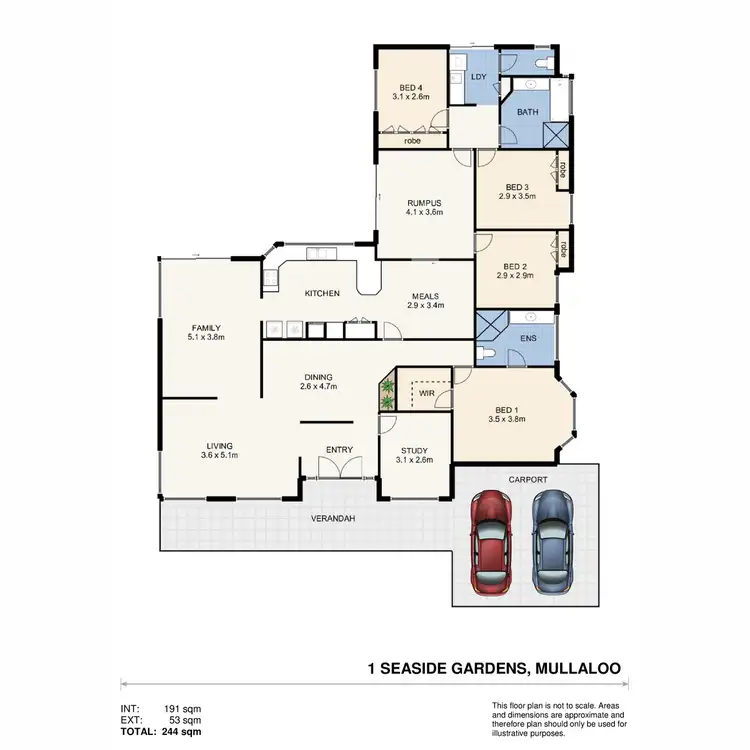 Floorplan of Homely house listing, 1 Seaside Gardens, Mullaloo WA 6027