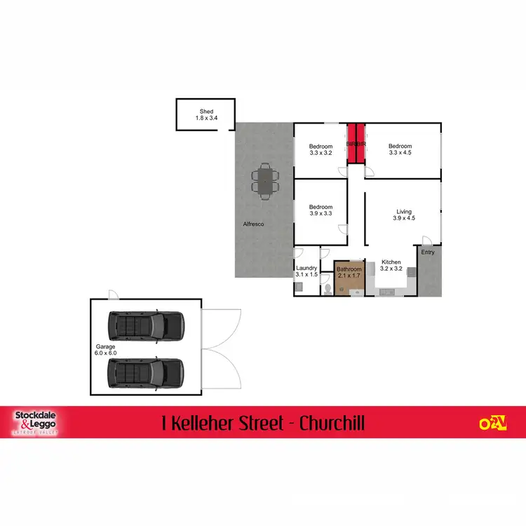 Floorplan of Homely house listing, 1 Kelleher Street, Churchill VIC 3842