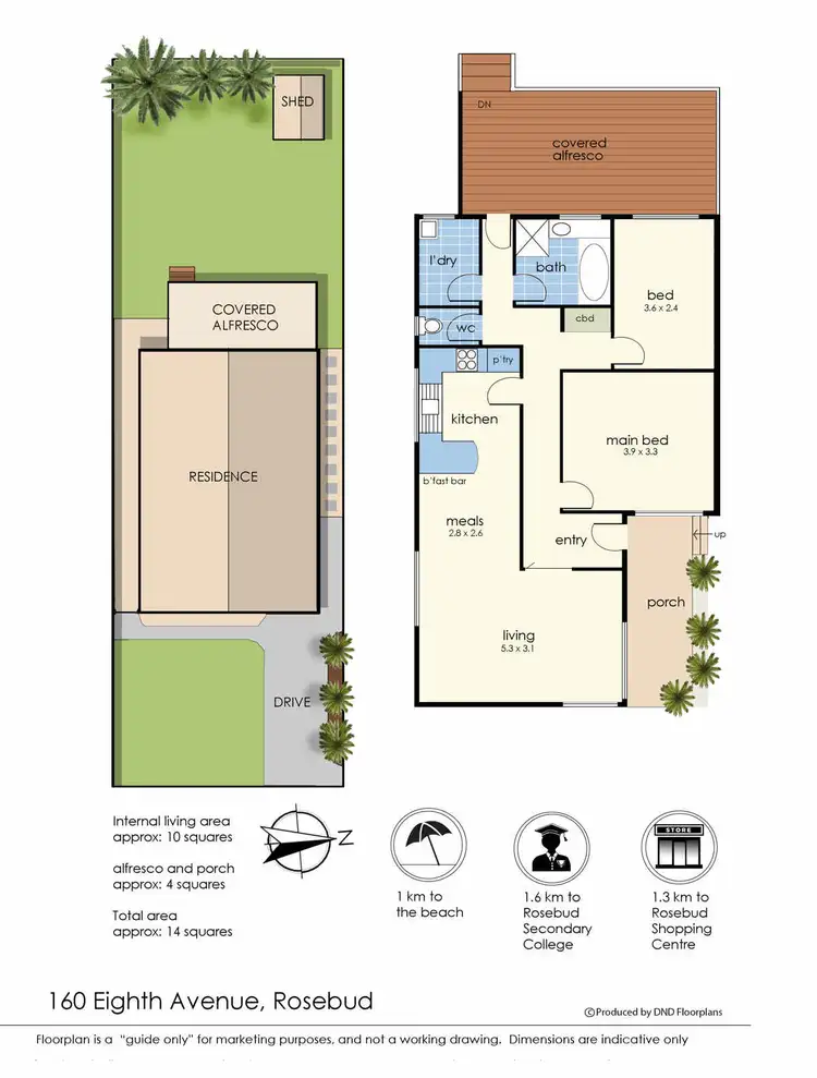 Floorplan of Homely house listing, 160 Eighth Avenue, Rosebud VIC 3939