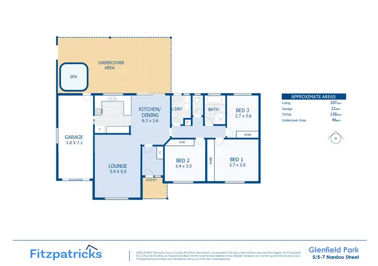 Floorplan of Homely unit listing, 5/5-7 Nardoo Street, Glenfield Park NSW 2650
