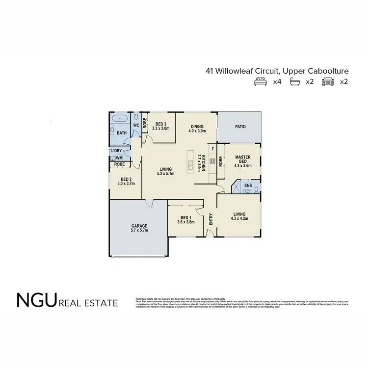 Floorplan of Homely house listing, 41 Willowleaf Circuit, Upper Caboolture QLD 4510