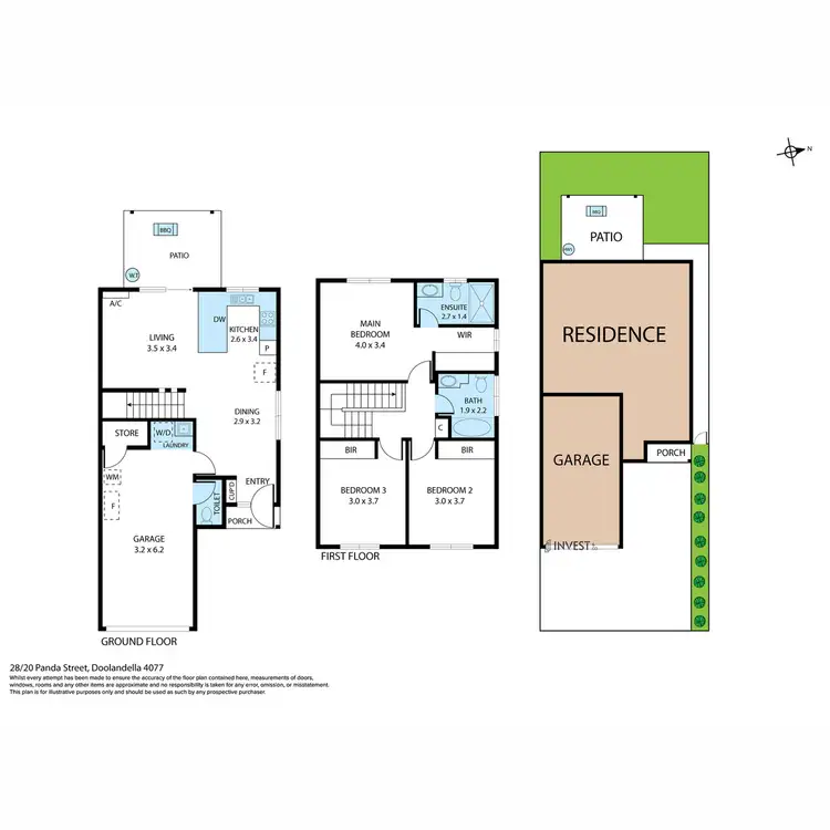Floorplan of Homely townhouse listing, 28/20 Panda Street, Doolandella QLD 4077
