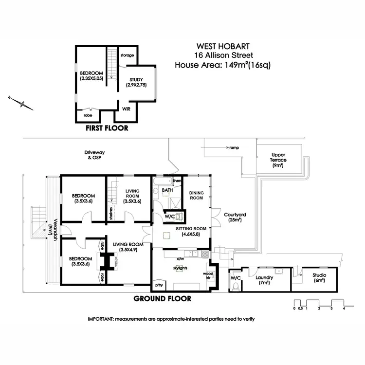 Floorplan of Homely house listing, 16 Allison Street, West Hobart TAS 7000