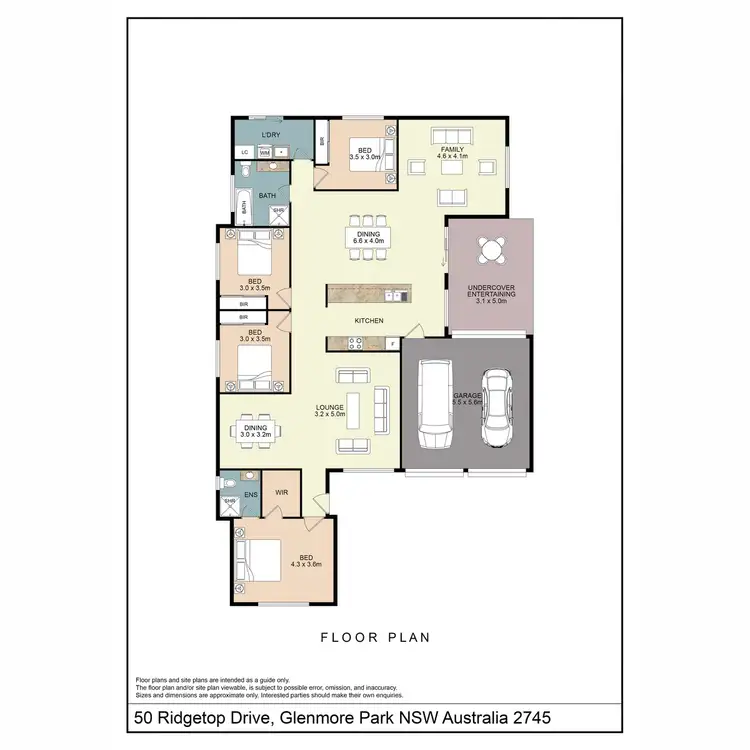 Floorplan of Homely house listing, 50 Ridgetop Drive, Glenmore Park NSW 2745