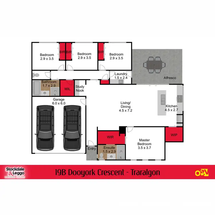 Floorplan of Homely house listing, 19a Dooyork Crescent, Traralgon VIC 3844