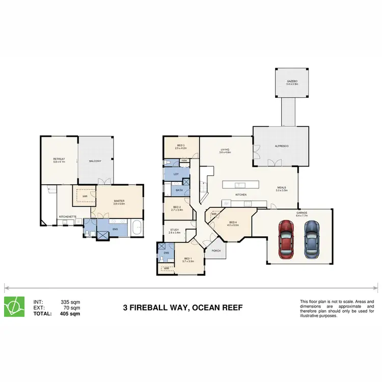 Floorplan of Homely house listing, 3 Fireball Way, Ocean Reef WA 6027