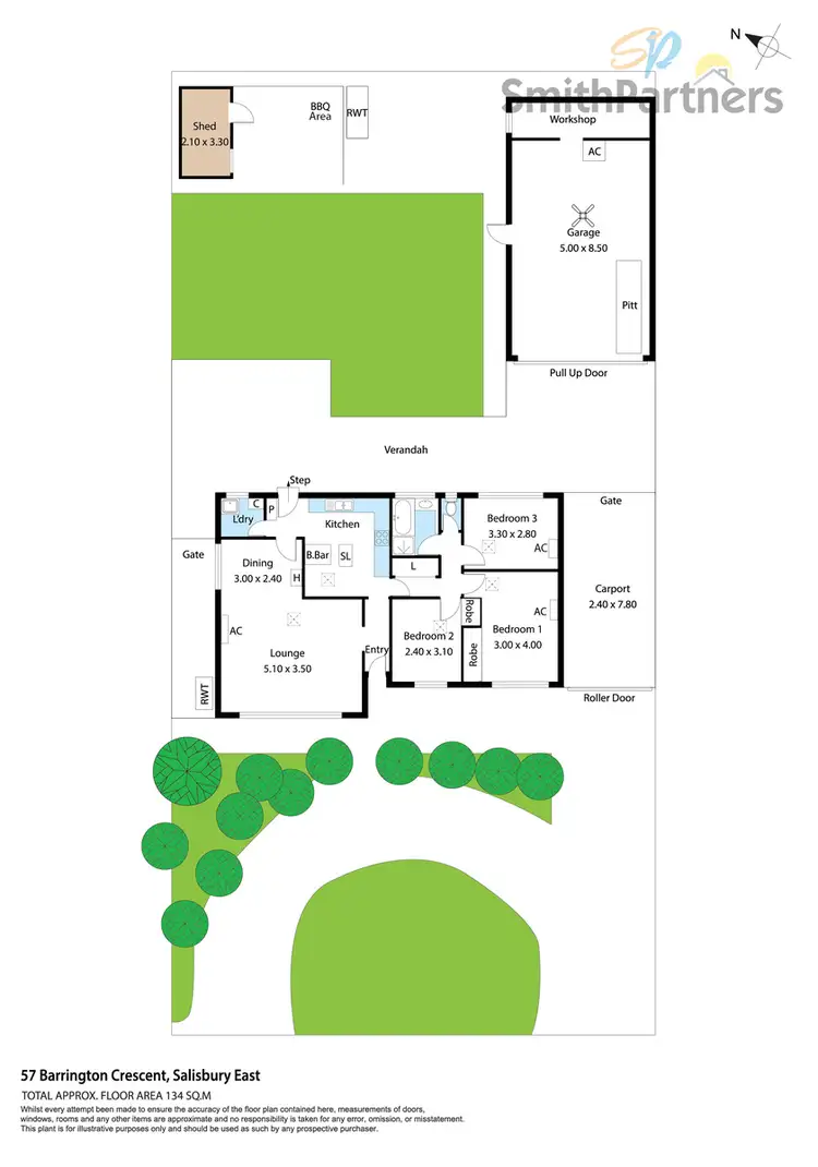 Floorplan of Homely house listing, 57 Barrington Crescent, Salisbury East SA 5109