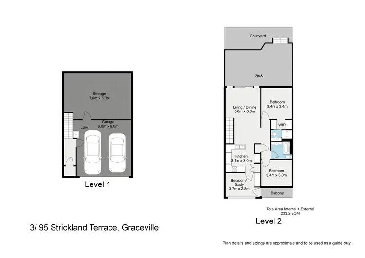 Floorplan of Homely townhouse listing, 3/95 Strickland Tce, Graceville QLD 4075