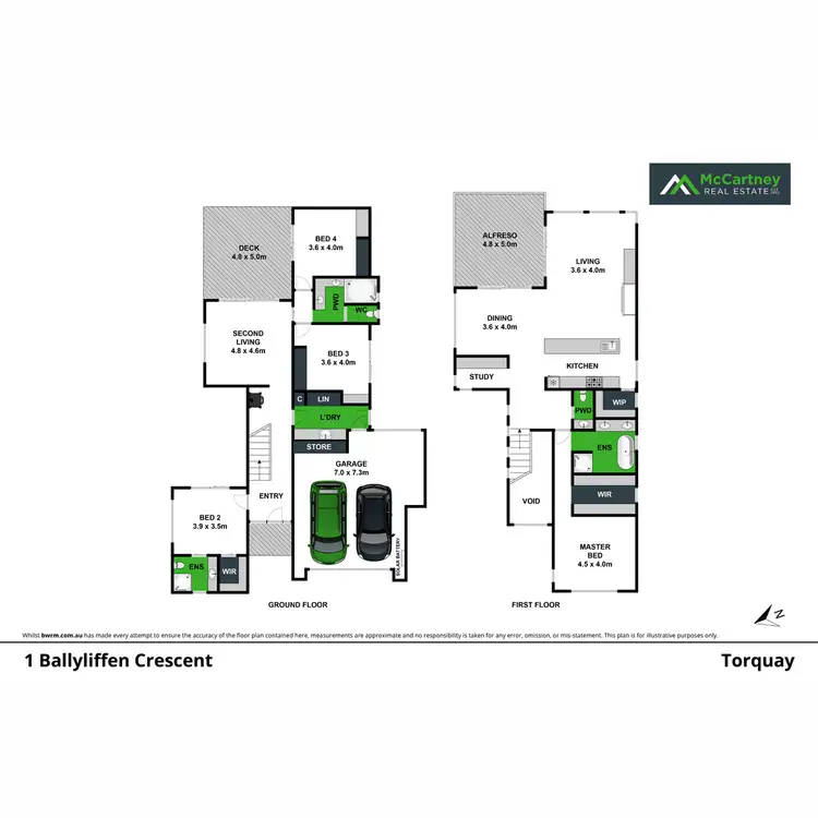 Floorplan of Homely house listing, 1 Ballyliffen Crescent, Torquay VIC 3228