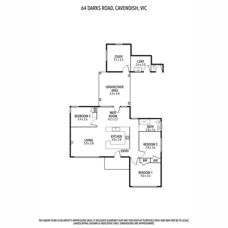 Floorplan of Homely rural property listing, 64 Darks Road, Cavendish VIC 3314