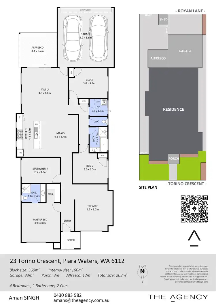 Floorplan of Homely house listing, 23 Torino Crescent, Piara Waters WA 6112