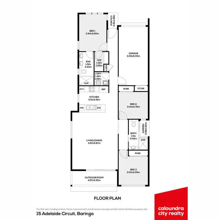 Floorplan of Homely house listing, 15 Adelaide Circuit, Baringa QLD 4551