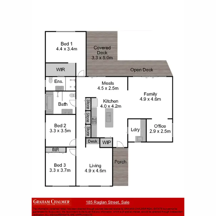Floorplan of Homely house listing, 185 Raglan Street, Sale VIC 3850