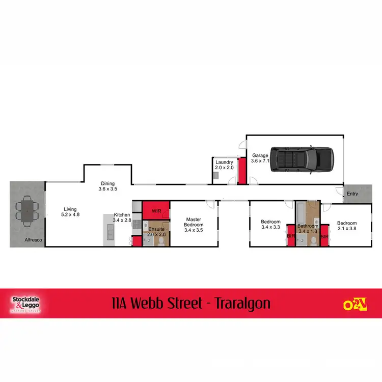 Floorplan of Homely townhouse listing, 11A Webb Street, Traralgon VIC 3844