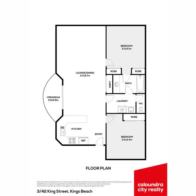 Floorplan of Homely unit listing, 3/42 King Street, Kings Beach QLD 4551