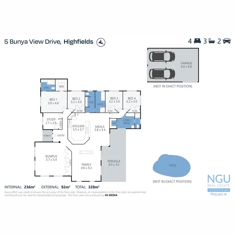 Floorplan of Homely house listing, 5 Bunya View Drive, Highfields QLD 4352