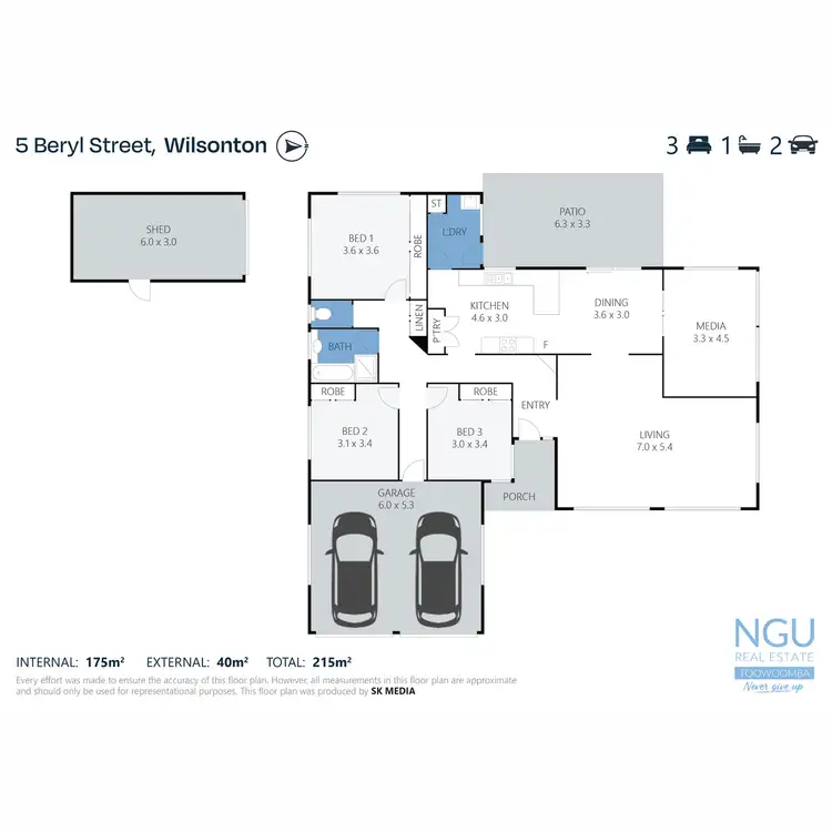 Floorplan of Homely house listing, 5 Beryl Street, Wilsonton QLD 4350