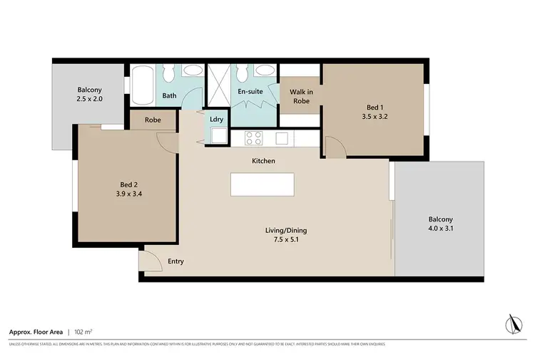 Floorplan of Homely apartment listing, 303/28 Masters Street, Newstead QLD 4006