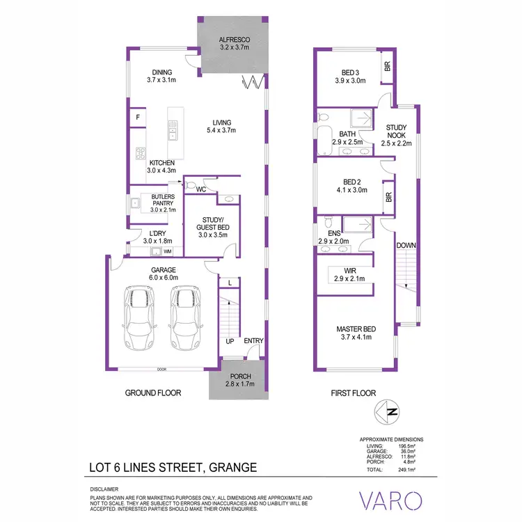 Floorplan of Homely house listing, Lot 6 & Lot 7 Grady Way (off Lines Street), Grange SA 5022