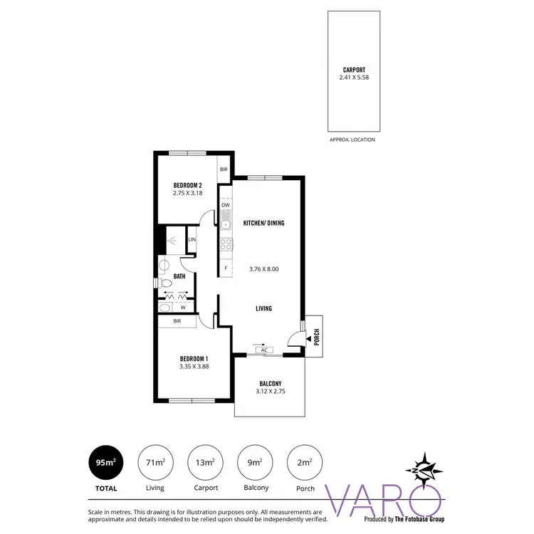 Floorplan of Homely unit listing, 43 Yerlo Drive, Largs North SA 5016