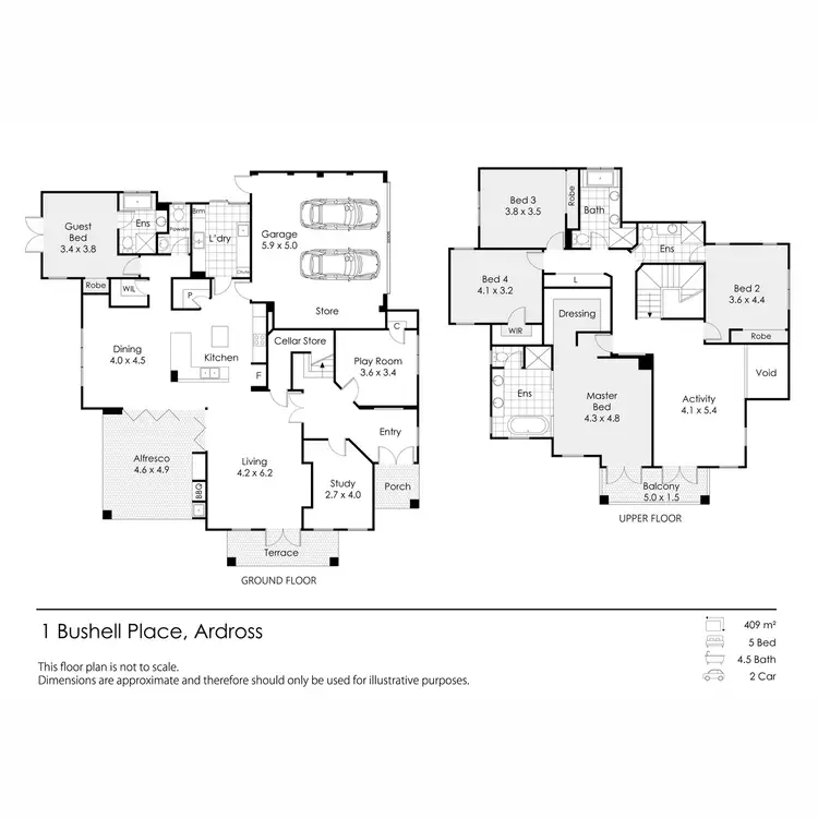 Floorplan of Homely house listing, 1 Bushell Place, Ardross WA 6153