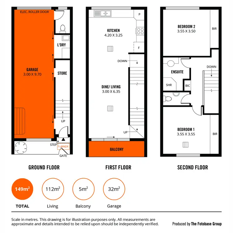 Floorplan of Homely townhouse listing, 2/95 Gilbert Street, Adelaide SA 5000
