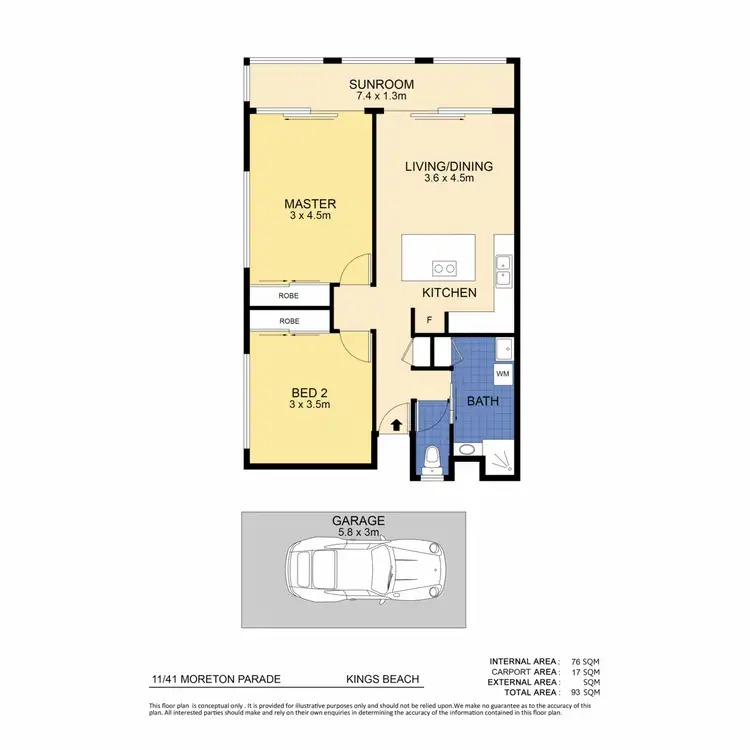 Floorplan of Homely unit listing, 11/41 Moreton Parade, Kings Beach QLD 4551
