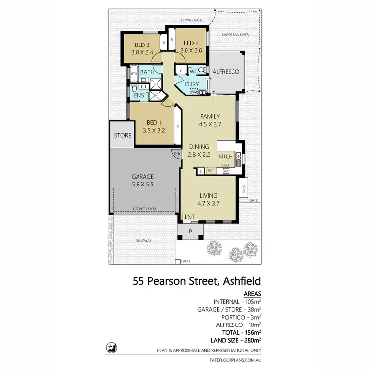 Floorplan of Homely house listing, 55 Pearson Street, Ashfield WA 6054