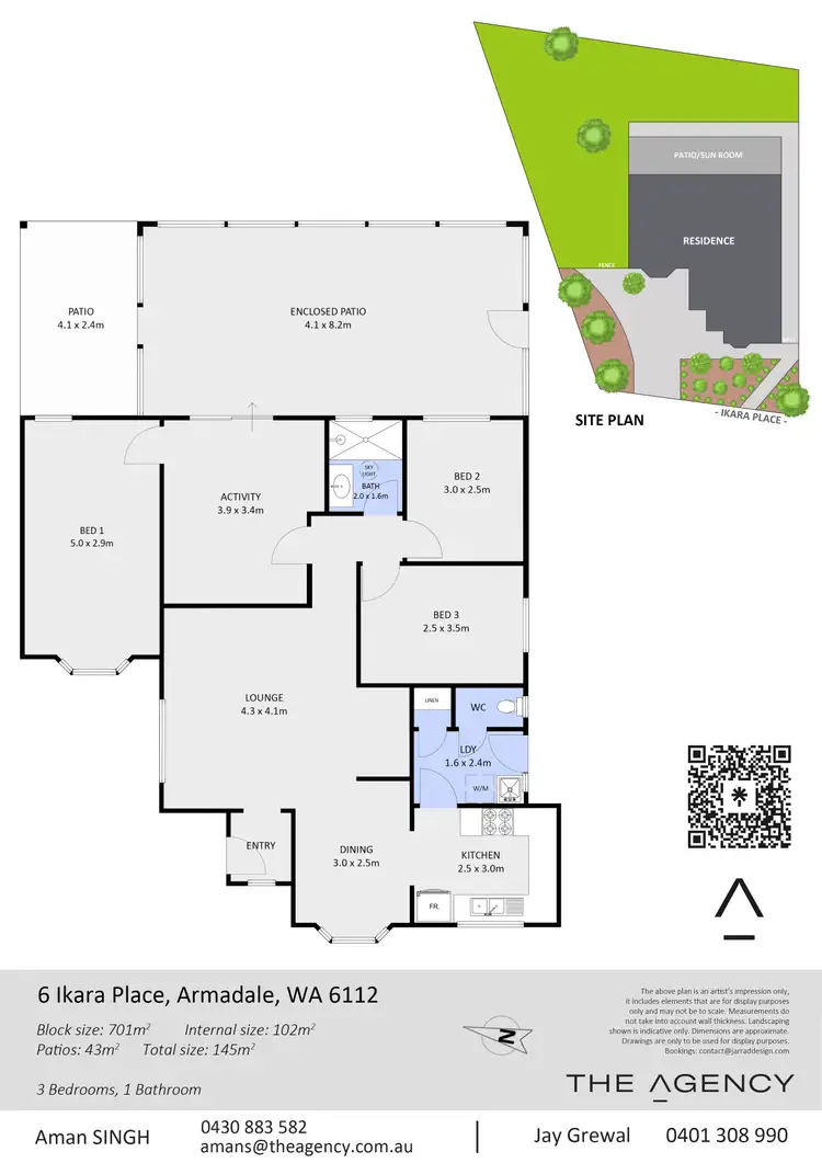 Floorplan of Homely house listing, 6 Ikara Place, Armadale WA 6112