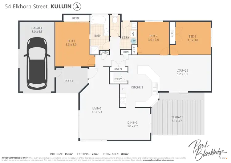 Floorplan of Homely house listing, 54 Elkhorn Street, Kuluin QLD 4558