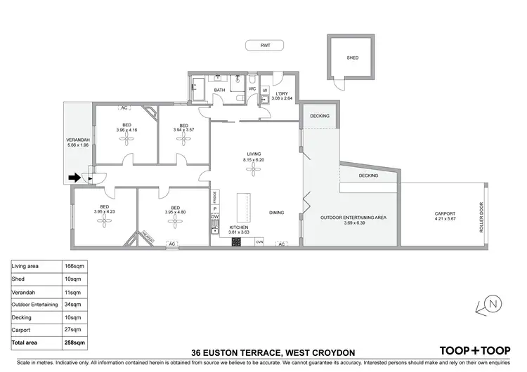 Floorplan of Homely house listing, 36 Euston Terrace, West Croydon SA 5008