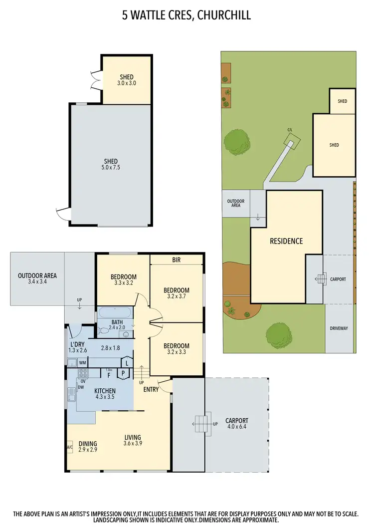 Floorplan of Homely house listing, 5 Wattle Crescent, Churchill VIC 3842