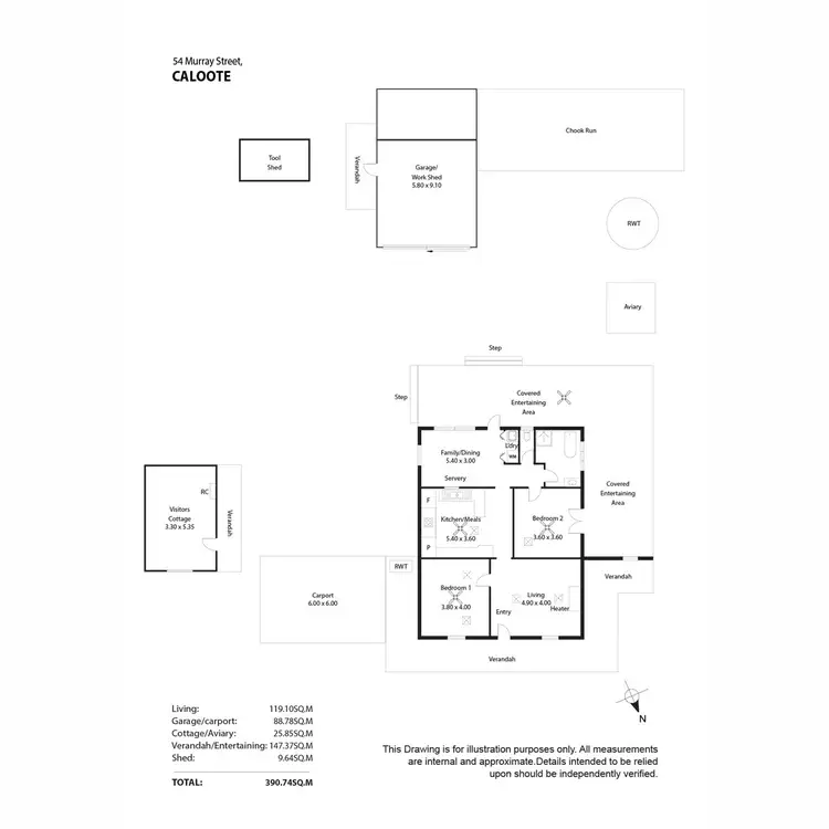 Floorplan of Homely house listing, 54-56 Murray Street, Caloote SA 5254