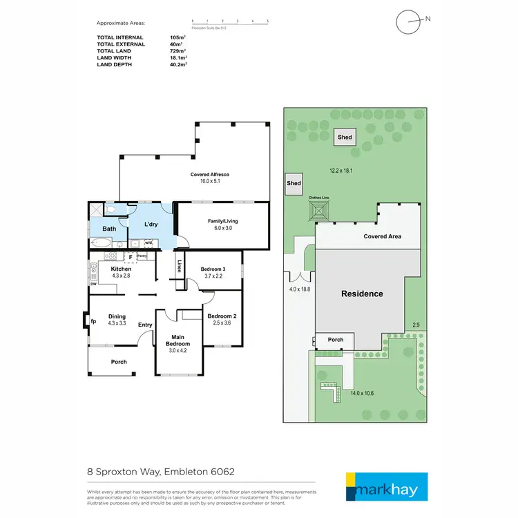 Floorplan of Homely house listing, 8 Sproxton Way, Embleton WA 6062