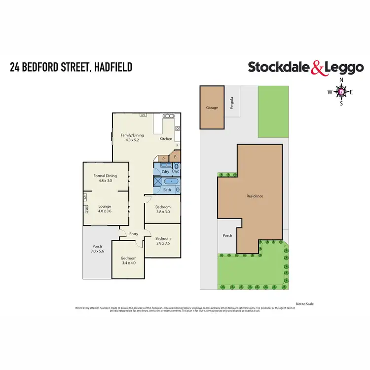 Floorplan of Homely house listing, 24 Bedford Street, Hadfield VIC 3046