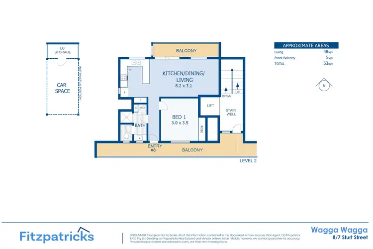 Floorplan of Homely unit listing, 8/7 Sturt Street, Wagga Wagga NSW 2650