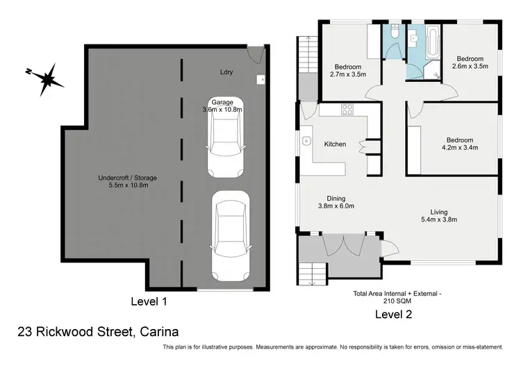 Floorplan of Homely house listing, 23 Rickwood Street, Carina QLD 4152