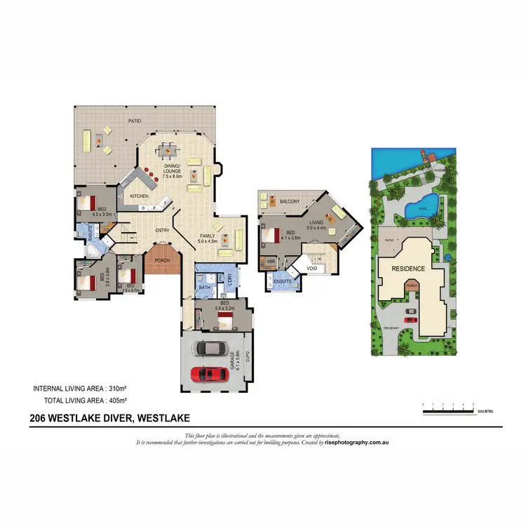 Floorplan of Homely house listing, 206 Westlake Drive, Westlake QLD 4074