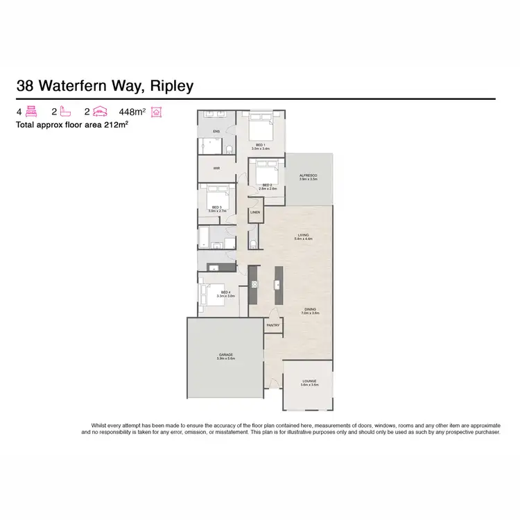 Floorplan of Homely house listing, 38 Waterfern Way, Ripley QLD 4306