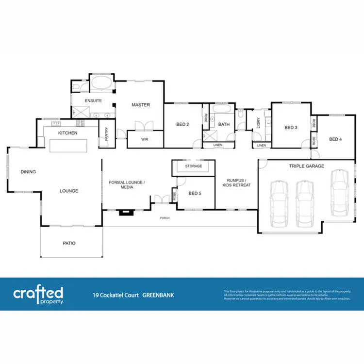 Floorplan of Homely house listing, 19 Cockatiel Court, Greenbank QLD 4124