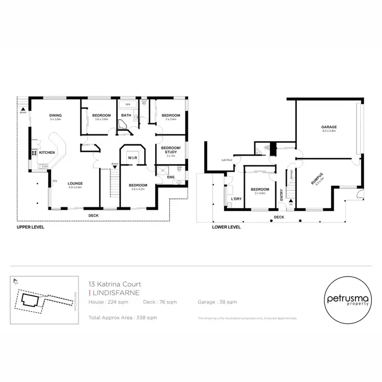 Floorplan of Homely house listing, 13 Katrina Court, Lindisfarne TAS 7015